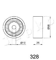 45328 Japko rodillo intermedio de correa dentada