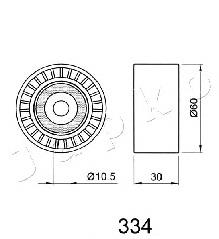 45334 Japko rodillo intermedio de correa dentada