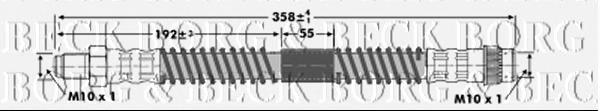 BBH7133 Borg&beck tubo flexible de frenos trasero