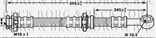 BBH7151 Borg&beck tubo flexible de frenos trasero izquierdo