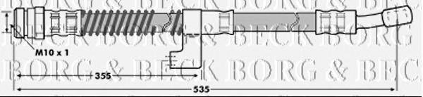 BBH7010 Borg&beck tubo flexible de frenos delantero derecho