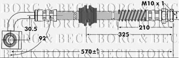 BBH7069 Borg&beck tubo flexible de frenos delantero izquierdo