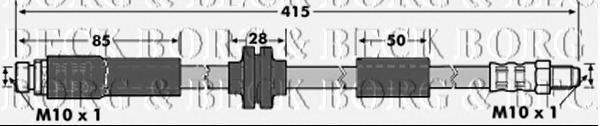 BBH7080 Borg&beck tubo flexible de frenos trasero