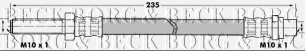 BBH7307 Borg&beck tubo flexible de frenos trasero