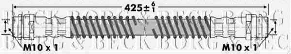 BBH7301 Borg&beck tubo flexible de frenos trasero