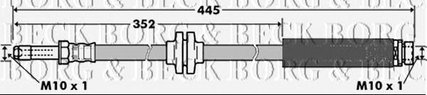 BBH7360 Borg&beck tubo flexible de frenos trasero