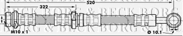 BBH7196 Borg&beck tubo flexible de frenos delantero derecho