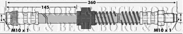 BBH6840 Borg&beck tubo flexible de frenos trasero