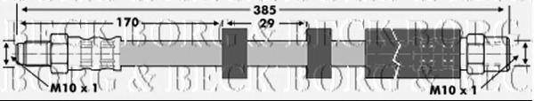 BBH6871 Borg&beck tubo flexible de frenos trasero