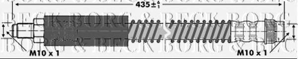 BBH6868 Borg&beck tubo flexible de frenos trasero