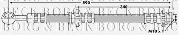 BBH6881 Borg&beck tubo flexible de frenos trasero derecho