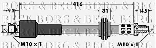 BBH7425 Borg&beck tubo flexible de frenos trasero