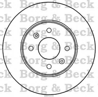 BBD5239 Borg&beck freno de disco delantero