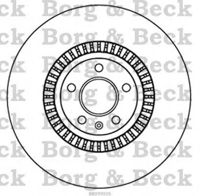 BBD5992S Borg&beck freno de disco delantero