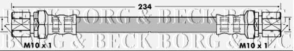 BBH6340 Borg&beck tubo flexible de frenos trasero