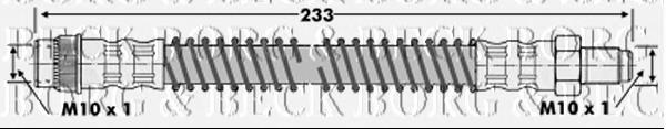 BBH6277 Borg&beck tubo flexible de frenos trasero