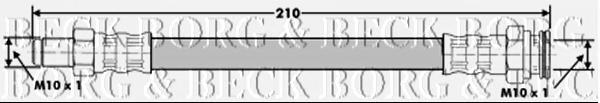 BBH6131 Borg&beck tubo flexible de frenos trasero