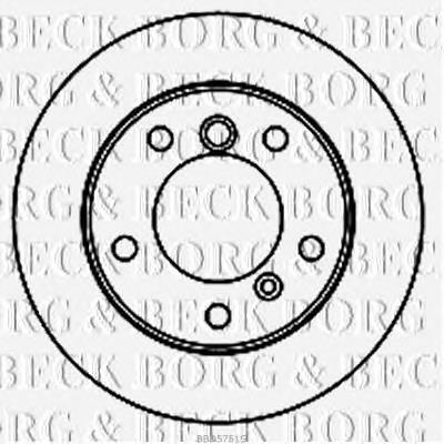 BBD5751S Borg&beck disco de freno trasero