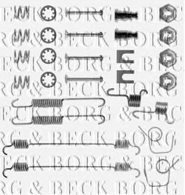 BBK6079 Borg&beck kit de montaje, zapatas de freno traseras