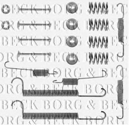 BBK6113 Borg&beck kit de montaje, zapatas de freno traseras