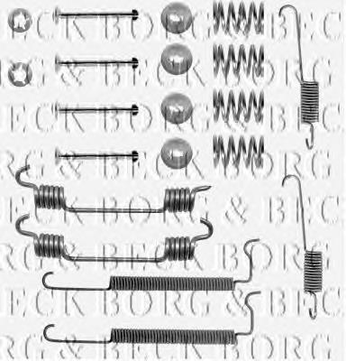 BBK6112 Borg&beck kit de montaje, zapatas de freno traseras