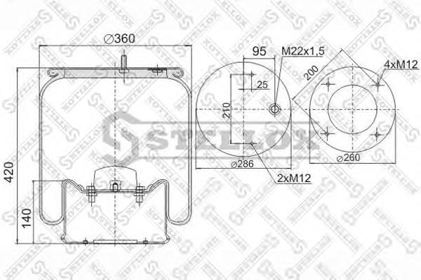 9029181SX Stellox muelle neumático, suspensión