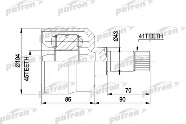 Junta homocinética interior delantera izquierda 32729K Fiat/Alfa/Lancia