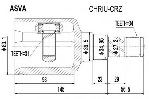  Junta homocinética interior delantera para Chevrolet Cruze J300