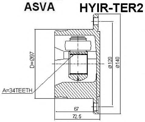 Junta homocinética interior delantera derecha NPWHY514 NTY