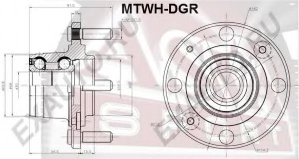 MTWHDGR Asva cubo de rueda trasero