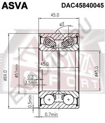 DAC45840045 Asva cojinete de rueda delantero