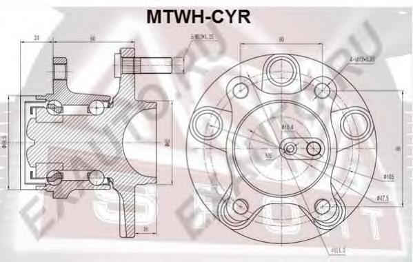 MTWHCYR Asva cubo de rueda trasero