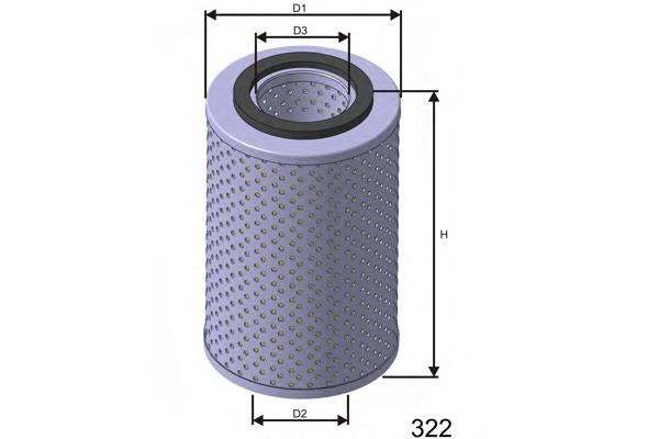 L555 Misfat filtro de aceite