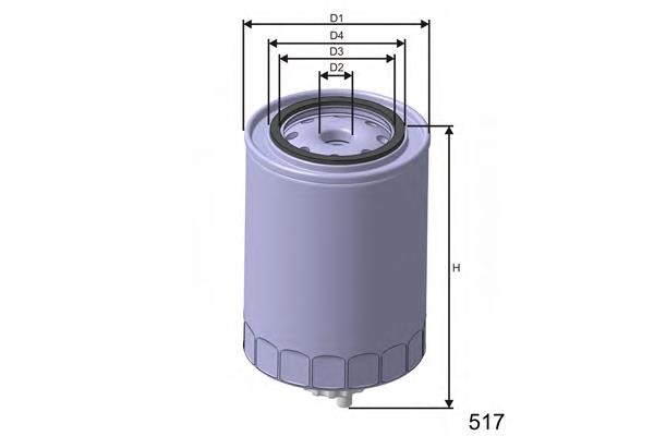 M350B Misfat filtro combustible