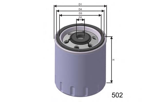 M344 Misfat filtro combustible