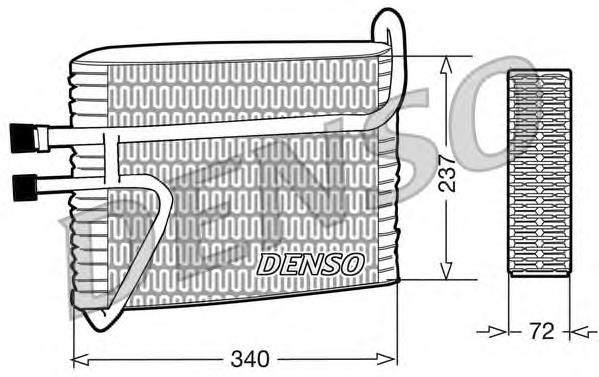 DEV33001 Denso evaporador, aire acondicionado