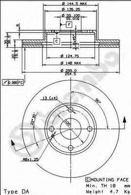 09.7379.11 Brembo freno de disco delantero