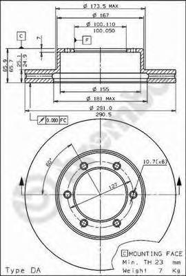 09574210 Brembo freno de disco delantero