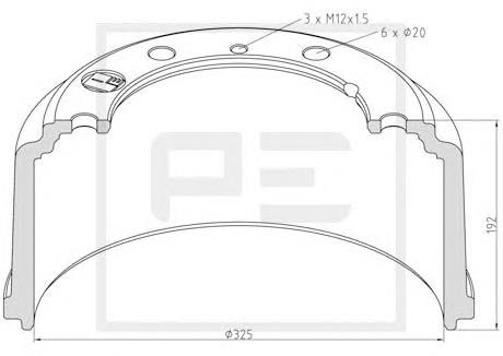 Freno de tambor trasero BBR32523 Borg&beck