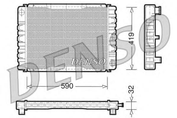 DRM33030 Denso radiador refrigeración del motor