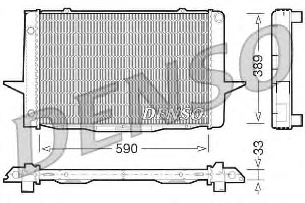 DRM33041 Denso radiador refrigeración del motor