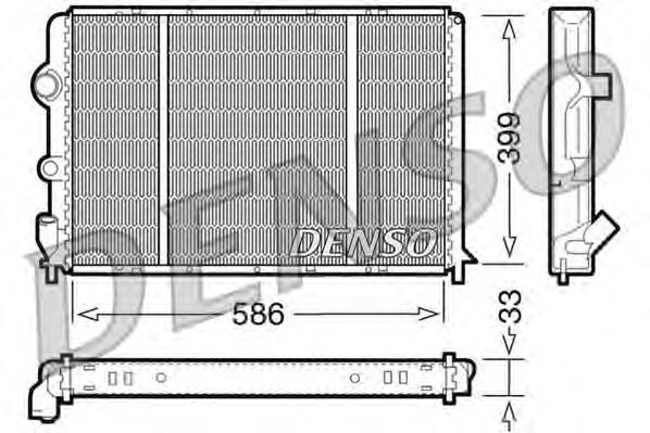 DRM23050 Denso radiador refrigeración del motor