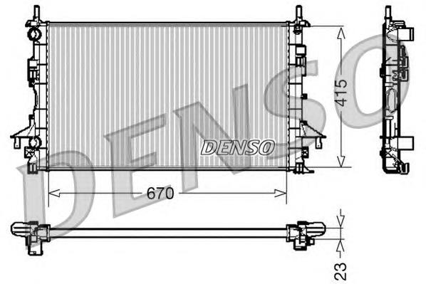 DRM23083 Denso radiador refrigeración del motor