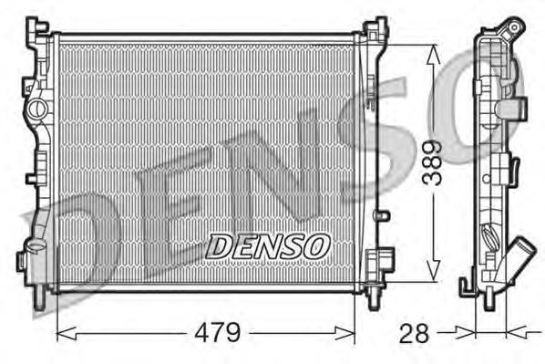 DRM23016 Denso radiador refrigeración del motor