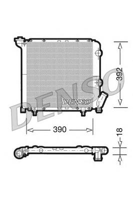 DRM23029 Denso radiador refrigeración del motor