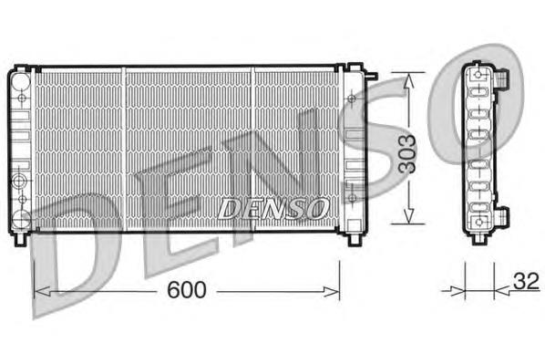 DRM26004 Denso radiador refrigeración del motor