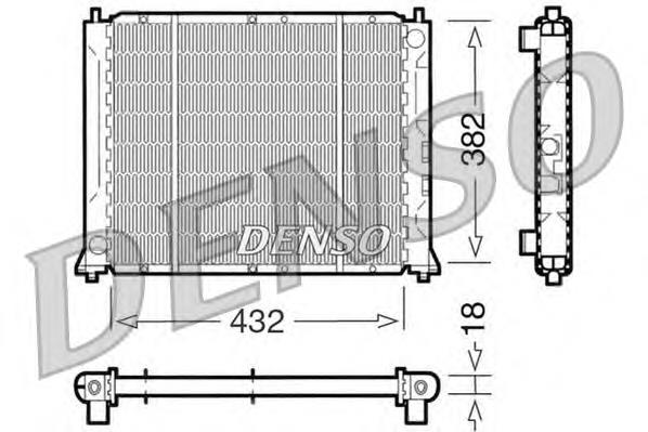 DRM24004 Denso radiador refrigeración del motor