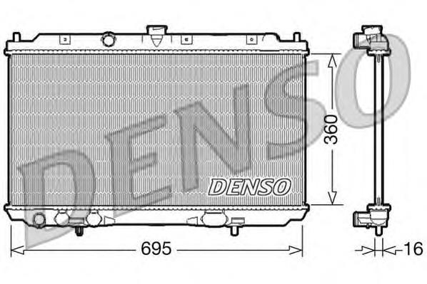 DRM46025 Denso radiador refrigeración del motor