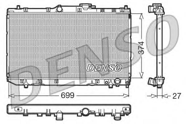 DRM50016 Denso radiador refrigeración del motor