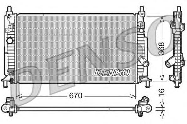 DRM44020 Denso radiador refrigeración del motor